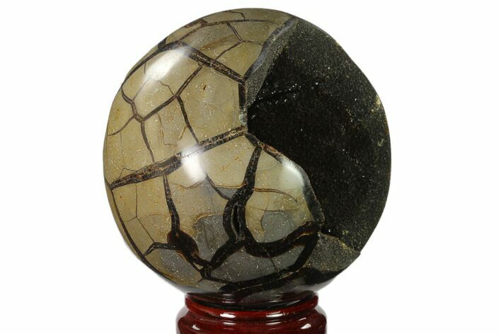 Polished Septarian Geode Sphere - Madagascar #137932